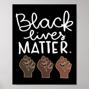 Bewegung Black Lives Matter Menschenrechte Schwarz Poster