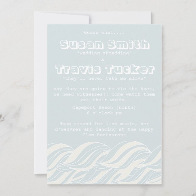 Bewegung des Ozeans Einladung (Vorderseite)