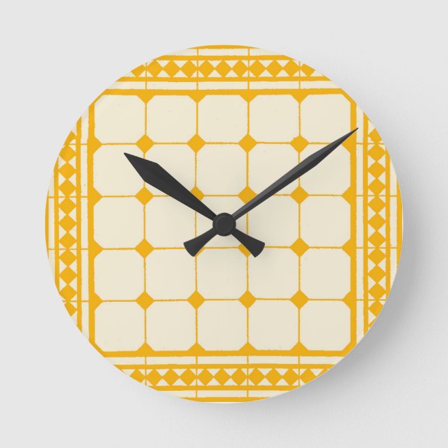 Bewegung für Kunst und Handwerk Runde Wanduhr (Vorderseite)