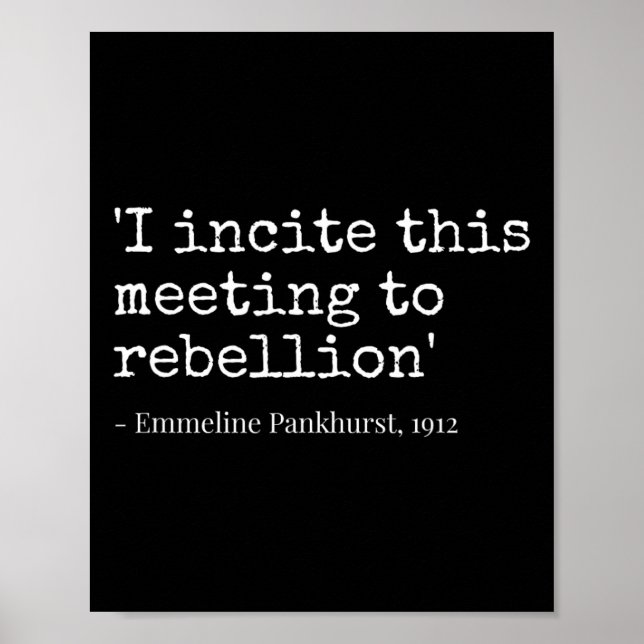 Bewegung I ruft diese Versammlung zur Auflehnung a Poster (Vorne)