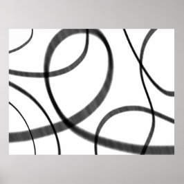 Bewegung in Schwarz und Weiß Poster
