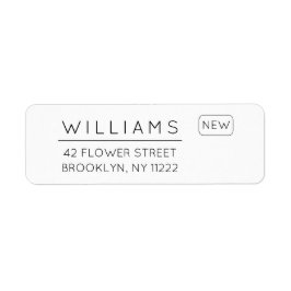 Bewegung. Neue Adresse. Minimale Typografie 01.