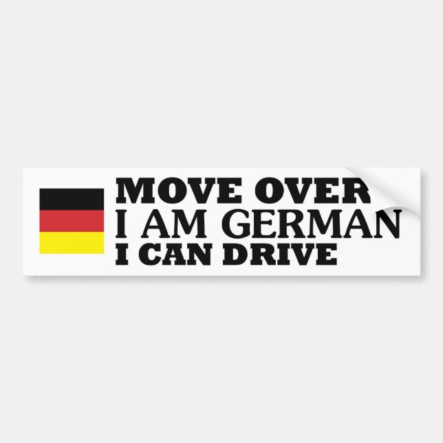 Bewegung vorbei, das ich ich deutsch bin, kann autoaufkleber (Vorne)