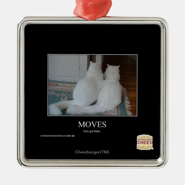 Bewegungen Silbernes Ornament (Vorne)