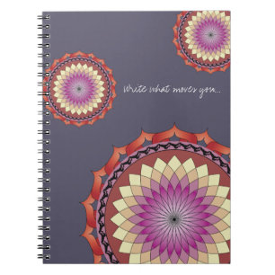 Bewegungs-Mandala-Notizbuch   schreiben, was Notizblock