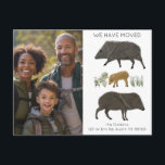 BEWEGUNGSANKÜNDIGUNG Javelina Familienwüste CUSTOM Postkarte<br><div class="desc">Senden Sie eine Nachricht über Ihren Umzug an Freunde und Familienmitglieder mit diesen niedlichen javelinas. Sie können es mit Ihrem eigenen Foto,  Schriftart,  Farben anpassen und auch Ihren Text hinzufügen. Karo in meinem Shop für viele weitere Artikel und andere Designs!</div>