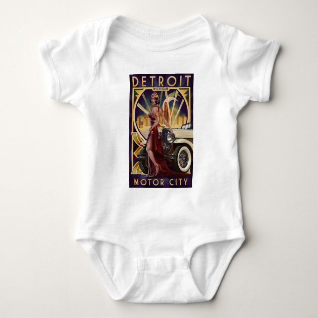Bewegungsstadt Detroits, Michigan | Baby Strampler (Vorderseite)
