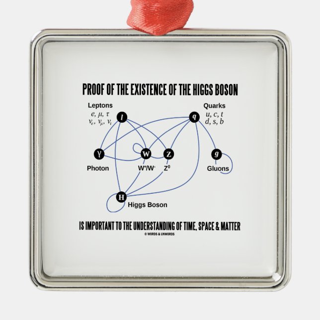 Beweis des Bestehens des Higgs Boson Silbernes Ornament (Vorne)