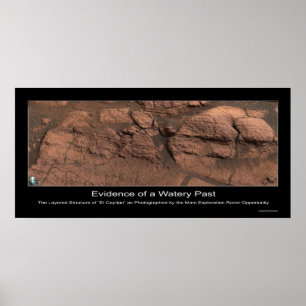 Beweise für eine Wasservergangenheit auf Mars Poster