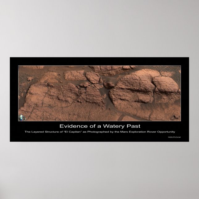 Beweise für eine Wasservergangenheit auf Mars Poster (Vorne)