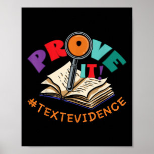 Beweisen Sie es Text Beweise Funny English Reading Poster
