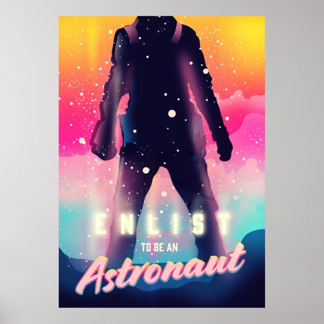 Bewerben Sie sich, Astronaut zu werden Poster (Vorne)