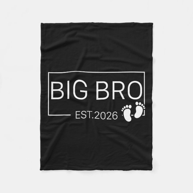 Bewerbung für Big Bro Est 2026 Neuer Bruder Baby A Fleecedecke (Vorderseite)