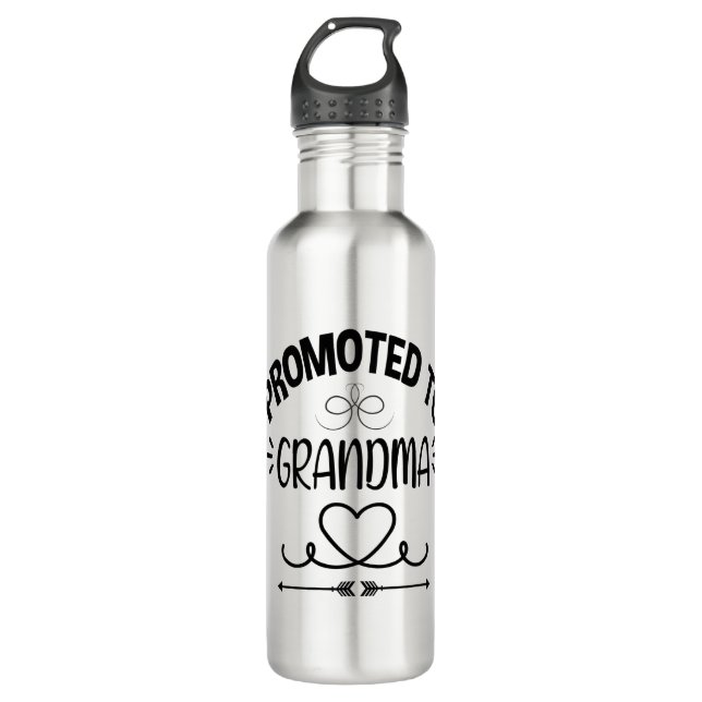 Bewerbung für die Oma-Schwangerschaft Edelstahlflasche (Vorderseite)