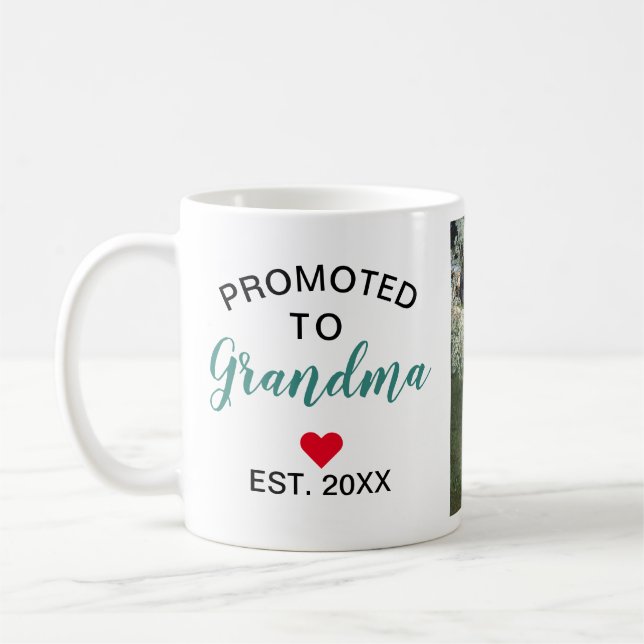 Bewerbung für Oma Custom Foto Kaffee Tasse (Links)