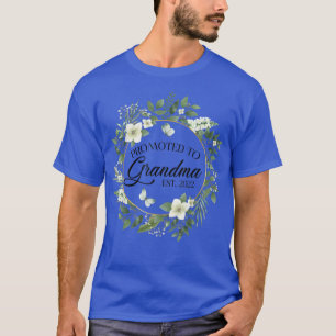 Bewerbung für Oma Est 2022 Blume für Frauen zuerst T-Shirt