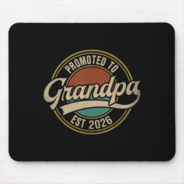 Bewerbung für Opa 2026 Neuer Großvater Baby Anno Mousepad (Vorne)