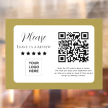 Bewerte uns QR Code Gold