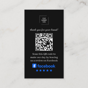 Bewerten Sie uns QR Bewertung Schwarz Professionel Visitenkarte