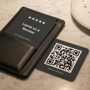 Bewerten Sie uns QR-Code Custom Google Review  Quadratische Visitenkarte