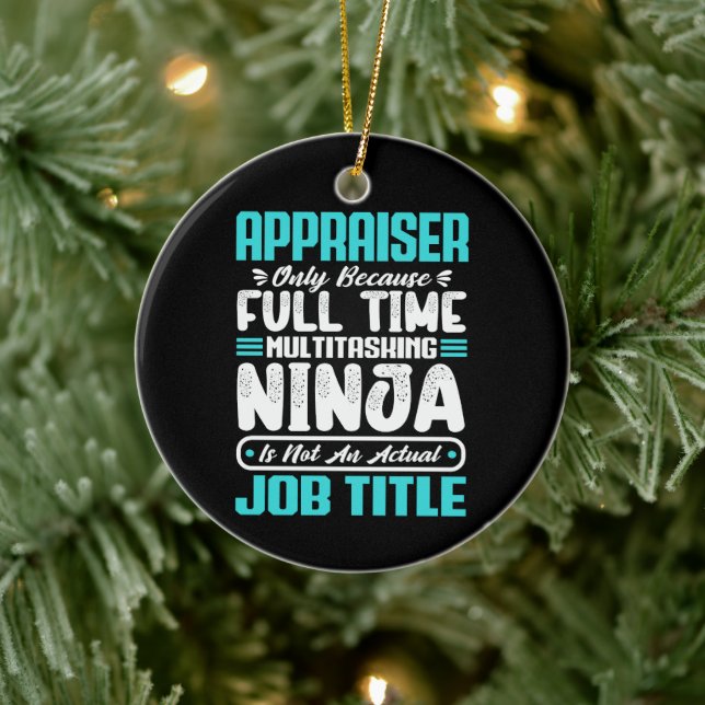 Bewerter Funny Job Beruf Beruf Beruf Keramik Ornament (Baum)