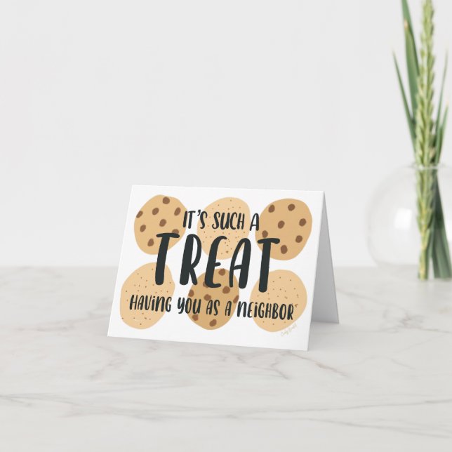 Bewertung der Leckerei von benachbarten Cookies Dankeskarte (Vorderseite)