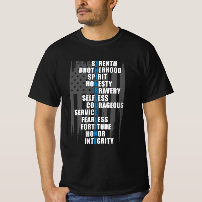 Bewertung der Polizei für die Strafverfolgungsflag T-Shirt (Vorderseite)