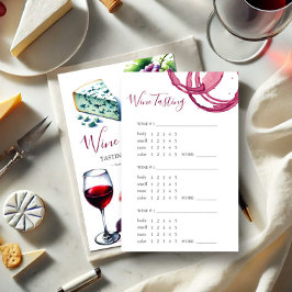 Bewertung der Weinprobe Flyer