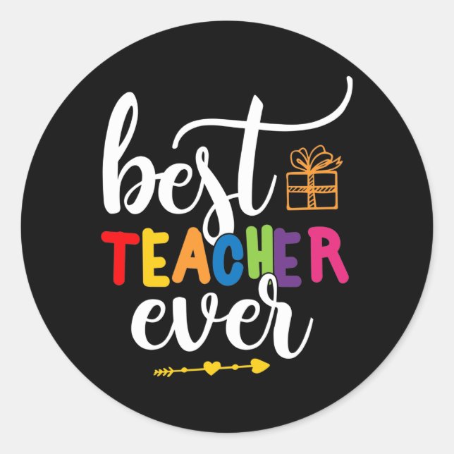 Bewertung des besten Lehrers je Lehrer Runder Aufkleber (Vorderseite)