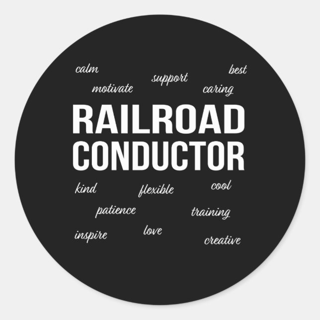 Bewertung des Eisenbahnführers Runder Aufkleber (Vorderseite)
