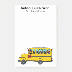 Bewertung des Gelben Schulbusfahrers Post-it Klebezettel