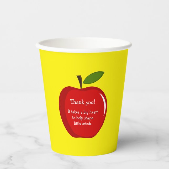 Bewertung des Red Apple Lehrers Pappbecher (Vorderseite)