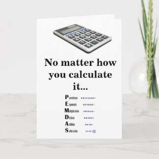 Bewertung durch Math Teacher Dankeskarte