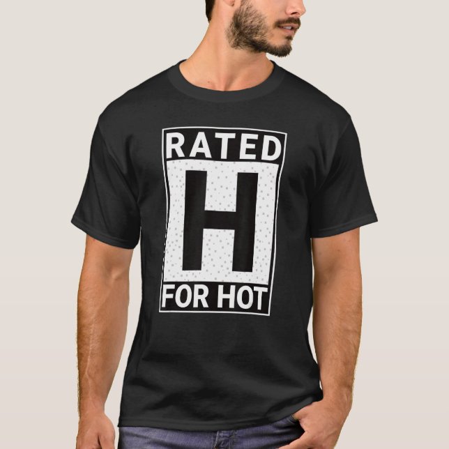 Bewertung H für Hot-Ratings-Aufkleber für Gamer T-Shirt (Vorderseite)