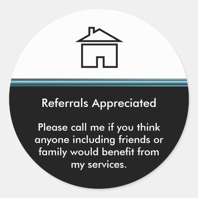 Bewertung moderner Realtor-Referenzen Runder Aufkleber (Vorderseite)