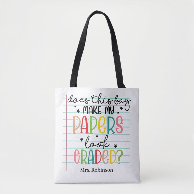 Bewertung von Funny Teacher Tasche (Vorderseite)
