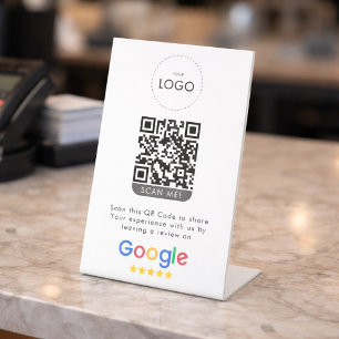 Bewertung von Google-QR-Code Sockelschild