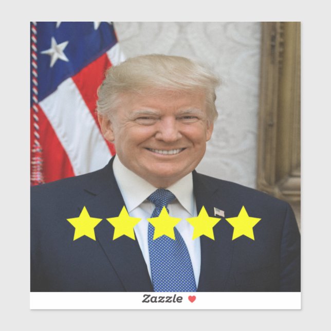 Bewertung von Präsident Donald Trump Aufkleber (Blatt)