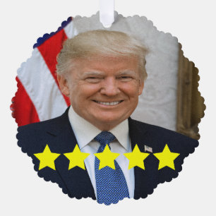 Bewertung von Präsident Donald Trump Ornament Karte