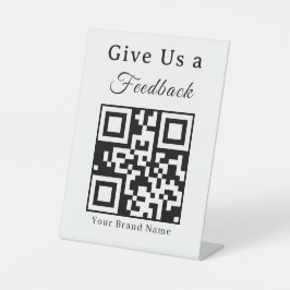 Bewertungs-QR-Code-Pedestalschild für Unternehmen Sockelschild