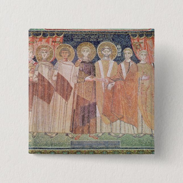 BewilligenBischof Constantines IV Privilegien Button (Vorderseite)