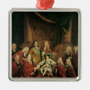 Bewilligenpatente Louis XV des Adels Silbernes Ornament