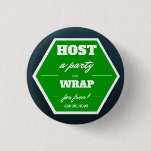 Bewirten Sie ein Party und eine Verpackung für Button