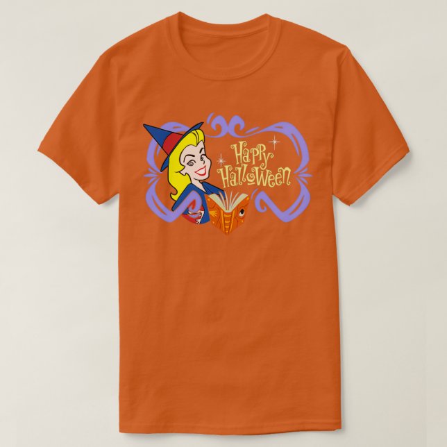 Bewitched Happy Halloween Party T-Shirt (Design vorne)