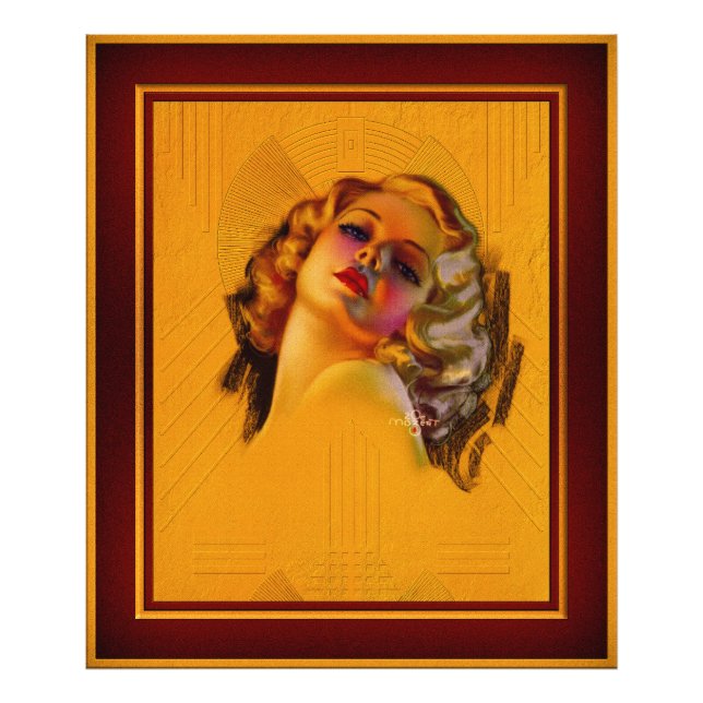 Bewitching Eyes Art Deco Porträt von Zoe Mozert Fotodruck (Vorne)