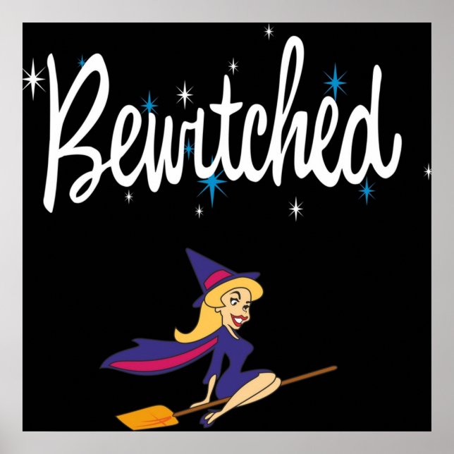 Bewitchte 60er Retro-TV-Logo Poster (Vorne)