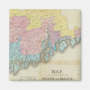 Bewohnte Teile von Maine Magnet