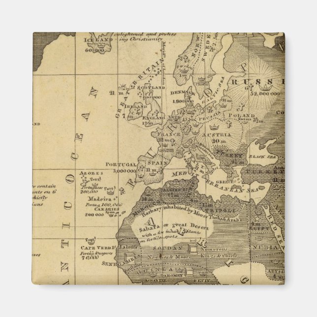 Bewohnte Welt Magnet (Vorne)