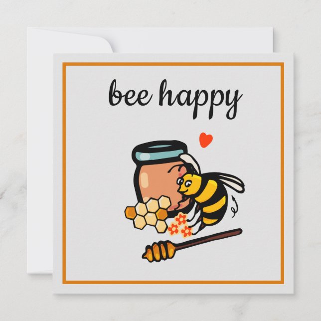 Bewölkt niedliche gelbe Bienen Wortart (Vorderseite)