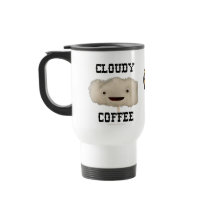 Bewölkte Kaffee-Reise-Tasse